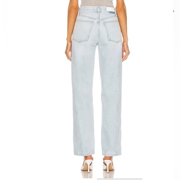Re/Done 90s High Rise Wide Leg Loose Fit Button Fly Jeans in Rio Fade 27 Ankle - Picture 2 of 15